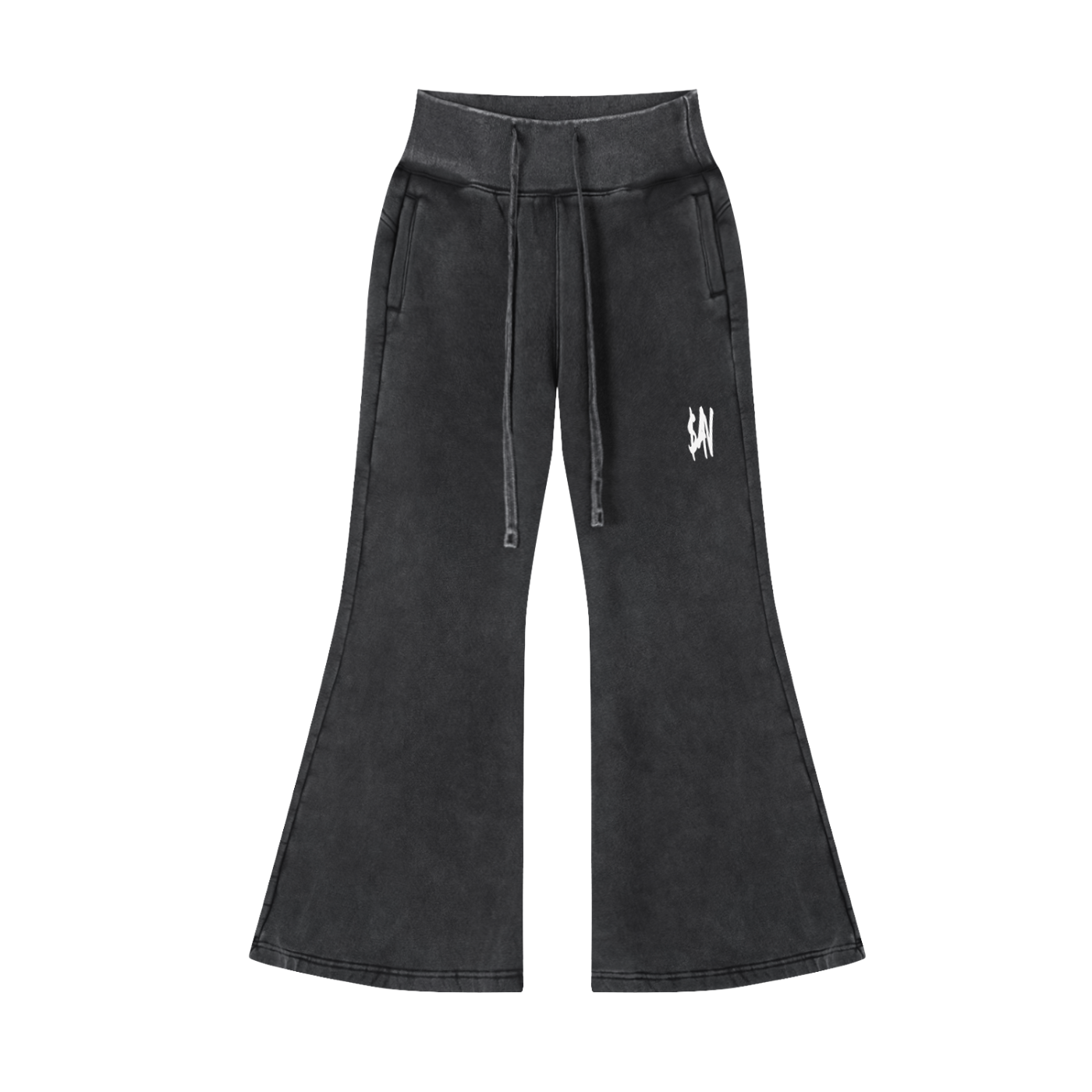Vintage Washed Flared Fleece Pants