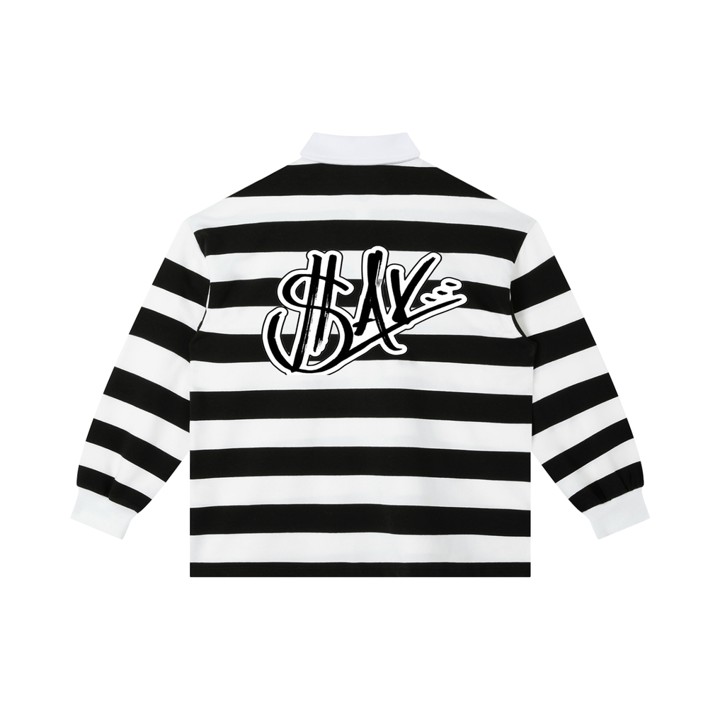Color Block Stripe Polo Shirt
