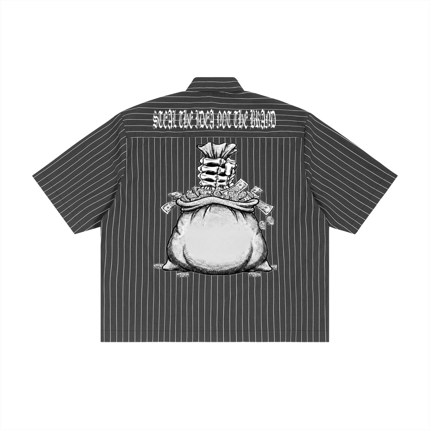 Unisex Striped Boxy Button-Up Shirt