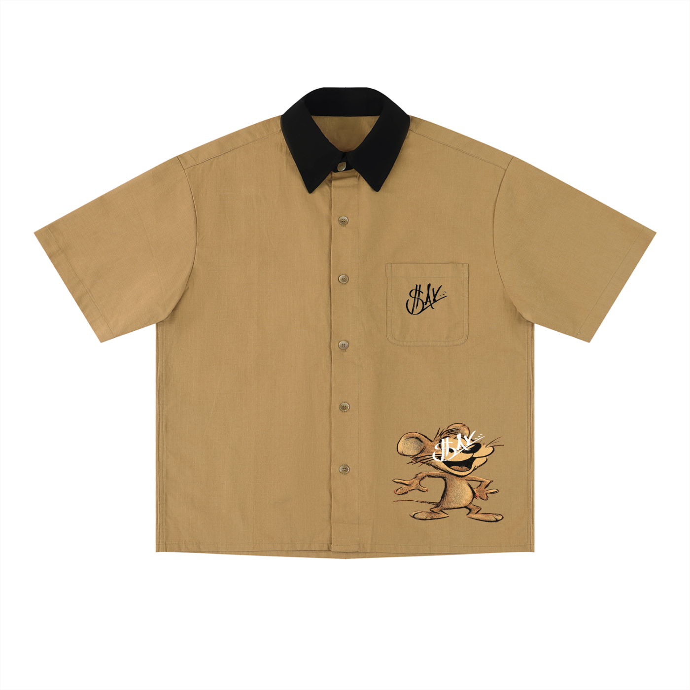 Unisex Color Block Short Sleeve Shirt