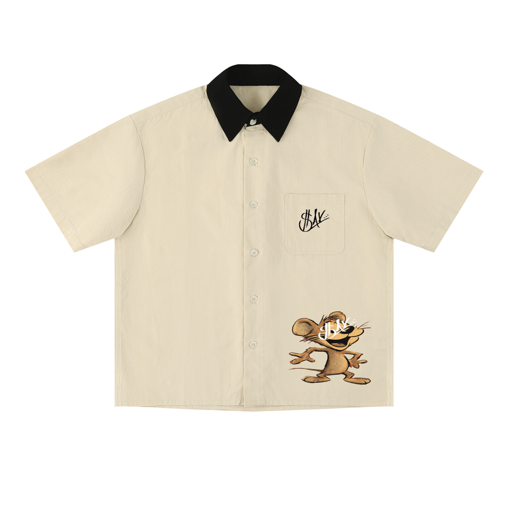 Unisex Color Block Short Sleeve Shirt