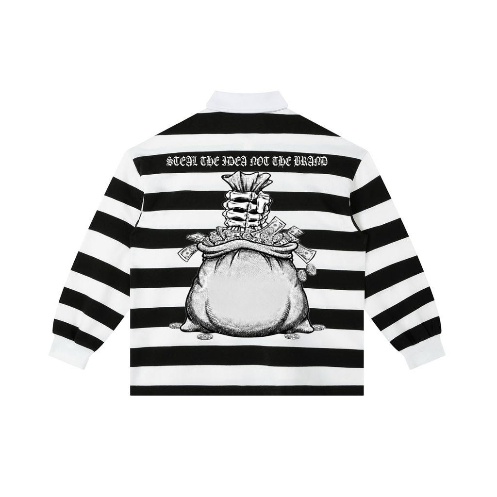 Color Block Stripe Polo Shirt