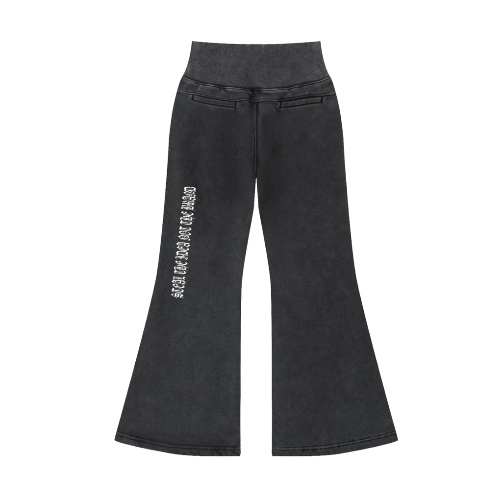 Vintage Washed Flared Fleece Pants