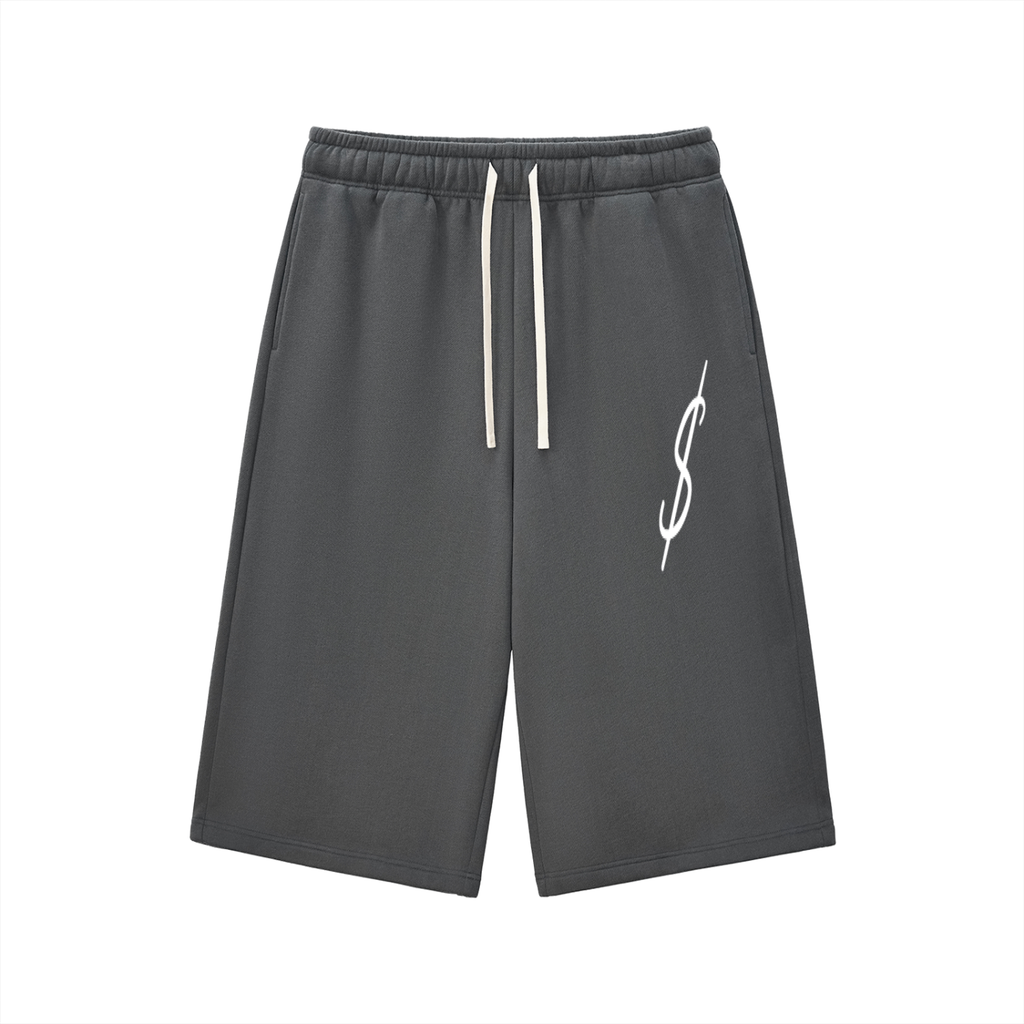 Relaxed Drawstring Three-quarter Sweatpants