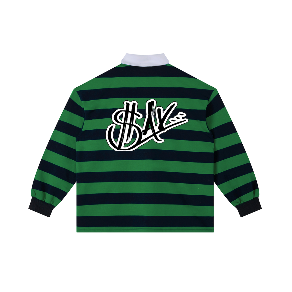 Color Block Stripe Polo Shirt