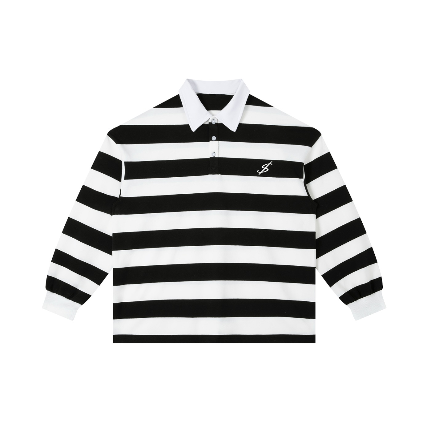 Color Block Stripe Polo Shirt